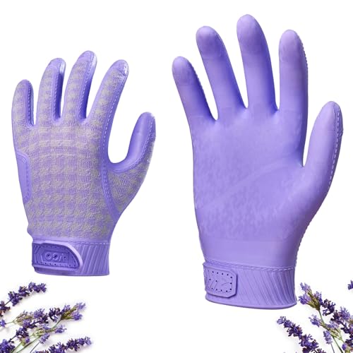 Vgo... Women's Gardening Gloves,Work Gloves,TPE Waterproof Palms, Anti-Slip,Breathable 3D Knit Back(TP1152) - size: Large
