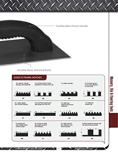Red Devil 2092 7/32 inch x 5/32 inch V Notch Trowel