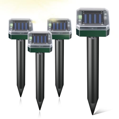 Mole Repellent Solar Powered Outdoor Chipmunk Repellent Ultrasonic