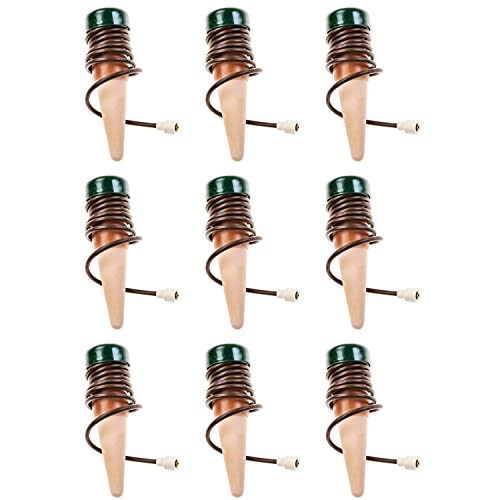 Blumat Classic Self-Watering Stakes - Prevents Overwatering and Underwatering for Healthy Growth While You are Away - Ideal for Indoor Plant Watering (9 Pack w/o Adapter) - size: 9 Pack without Adapter