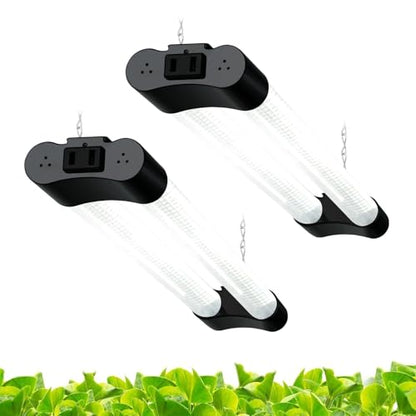 Hlite LED Grow Light 16 inch, Hanging Full Spectrum Linkable 2 Pack - color: White, size: 2 x 20W SWITCH