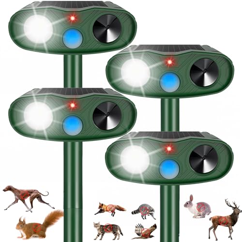 2026 Sonic Fortress Pro Deer Repellent Solar Ultrasonic Animal Repellent