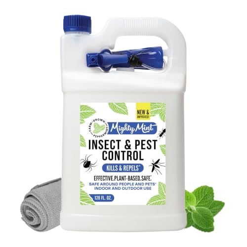 Mighty Mint Peppermint Oil Insect Repellent Spray, 1 Gallon (128 oz) - size: 128 Fl Oz (Pack of 1)