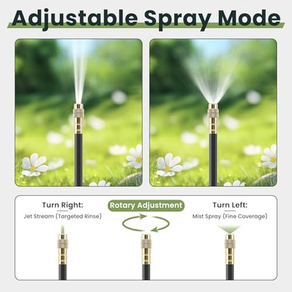 200FT Automatic Drip Irrigation Kits with Water Timer 360° Bendable Spray