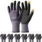 toolant Microfoam Nitrile Work Gloves with Grip, 6 Pairs, Gray, Medium - color: Gray-6pairs, size: Medium