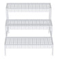 Garden 4 you 3-Tier Rectangular Metal Plant Stand, Ladder Flower Pot Rack - color: White, size: 27.5"L x 23.6"W x 23.6"H