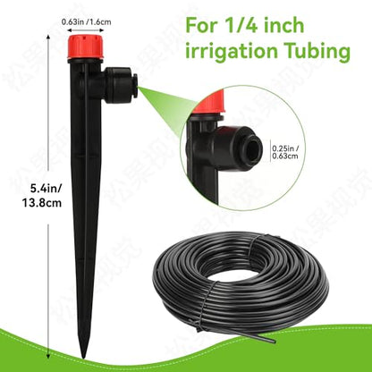 Vatony 20PCS Plant Self Watering Insert Spikes Device, Automatic Water Control System with Adjustable Drip Irrigation, Plastic, Special Feature: Automatic Watering (Red) - color: Red