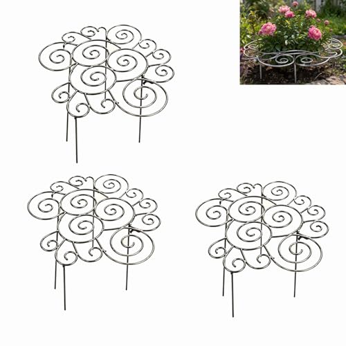Metal Cloud-Shaped Plant Support Pole, Decorative Garden Bracket, Suitable for Climbing Plants, Peonies, Dahlias, and Other Flowers; Ideal for Decorating courtyards, lawns, and patios (3 Large) - size: 3 large
