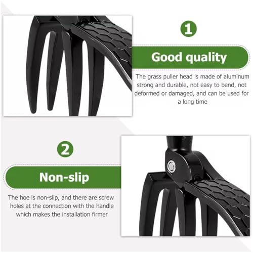 Hardness Weed Pulling Tool,Manual Stand Up Weed Puller Tool Head Replacement,4-Claw Steel Head Design US