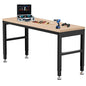 Antifir 60" Adjustable Workbench, Heavy Duty Wood Workstation - size: 60x24" No Socket