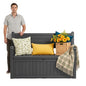 Outdoor Bench, Waterproof Garden Storage Bench, 110 Gallon Deck Box