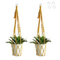 Artilady Macrame Plant Hanger Boho Hanging Planter for Indoor Plants Holder - color: Yellow