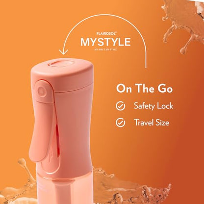 FLAIROSOL MyStyle Travel Continuous Spray Bottle, 3.04oz/90ml, Peach - color: Peach, style: 1 Pack