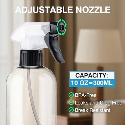 Spray Bottles 2Pack 10oz Plastic Squirt Bottles Water Spray Bottle - color: Dual-color