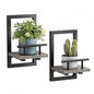 Sbosbo Floating Shelves for Wall Plant Shelf Indoor Wall Mounted Shelves - color: Grey