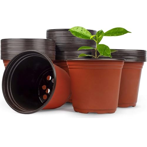 100 PCS Plastic Nursery Pots 4 Inch - style: 4 Inch