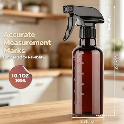Plastic Spray Bottles (2 Pack 10 oz) for Hair, Plants, Clean - color: 2 PACK CLEAR