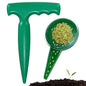 M METERXITY 1-Set Seed Planter Tool, Plastic Hand Dibber Garden Tool with Handle for Sowing Seeds/Transplanting/Planting Bulbs, Handheld Digging Hole Punch Adjustable Dispensers [Dark Green] - color: Dark green