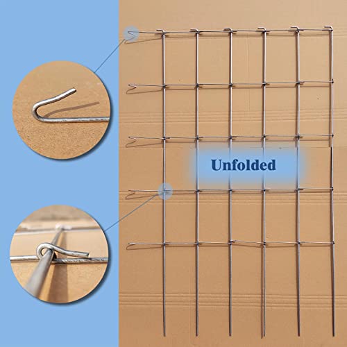 46 Inch Height 3PCS Galvanized Hexagon Folding Tomato Cage,Climbing Plant Support Tower Vegetable Stake Trellis - size: 46in Hex-Galvanized-3Pack