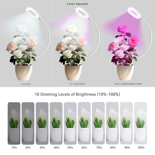 2 Packs Plant Lights for Indoor Growing, Clip on Grow Light - size: 2 Pack