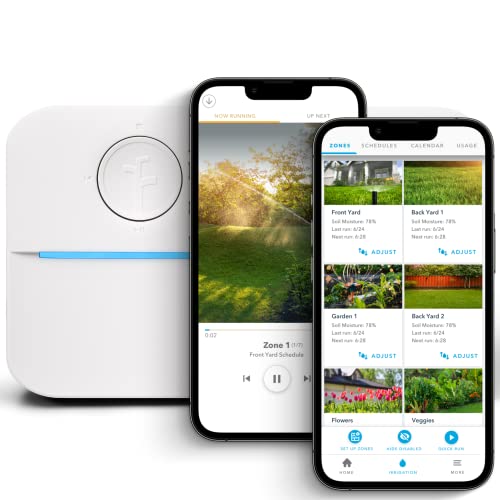 Rachio 3: 8 Zone Smart Sprinkler Controller (Simple Automated Scheduling + Local Weather Intelligence. Save Water w/ Rain, Freeze & Wind Skip), App Enabled, Works w/ Alexa, Fast & Easy Install - size: 8 Zone (3rd Generation)