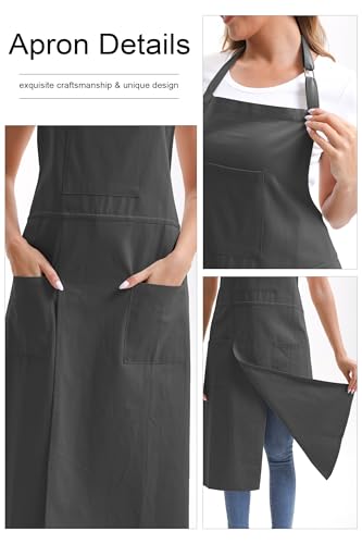 Nanxson Pottery Apron Split Leg with 3 Pockets & Adjustable Buckle - color: Black