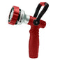 HugeDawn Garden Hose Nozzle, 6 Spray Patterns Heavy Duty Metal Water Nozzle with High Pressure for Watering, Cleaning, Washing (Red) - color: Red