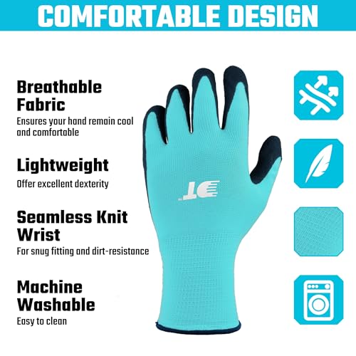 DURATECH DT 6 Pairs Garden Gloves Large - size: Large