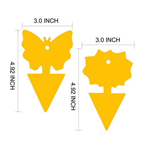 96PCS Fruit Fly Sticky Traps, Gnat Traps Insect Trap for Plants Kitchen Indoor and Outdoor (Pack of 2) - size: 96 Pieces Yellow (Pack of 2)