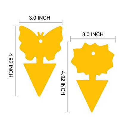 96PCS Fruit Fly Sticky Traps, Gnat Traps Insect Trap for Plants Kitchen Indoor and Outdoor (Pack of 2) - size: 96 Pieces Yellow (Pack of 2)