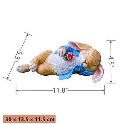 iRonrain Garden Statues Rabbit, Fantasy Bunny Outdoor Art Décor