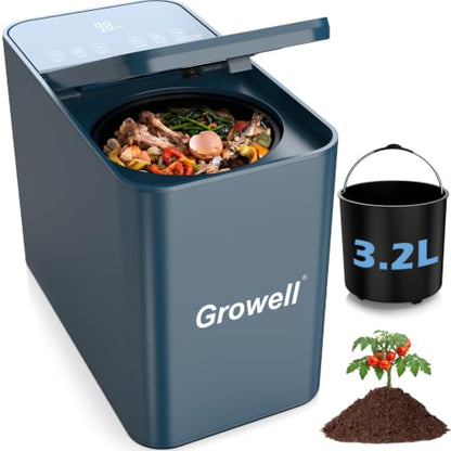 Growell 3.2L Electric Composter, Countertop Food Waste Indoor Compost Bin - color: Blue