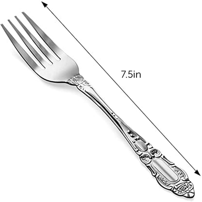 DecorRack 36 Piece Stainless Steel Dinner Forks, 7.5 in, Dishwasher Safe - size: 36 Pack
