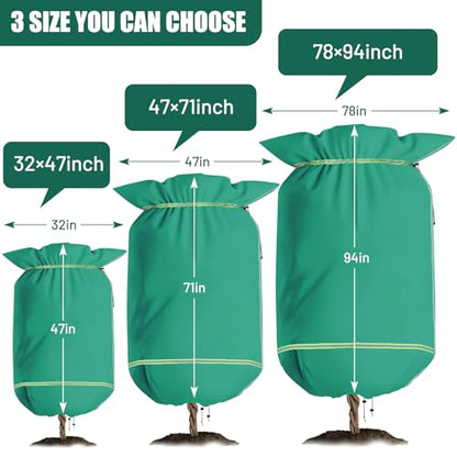 4 Pack Winter Plant Covers Freeze Protection Plant Frost Covers 47" x 71"