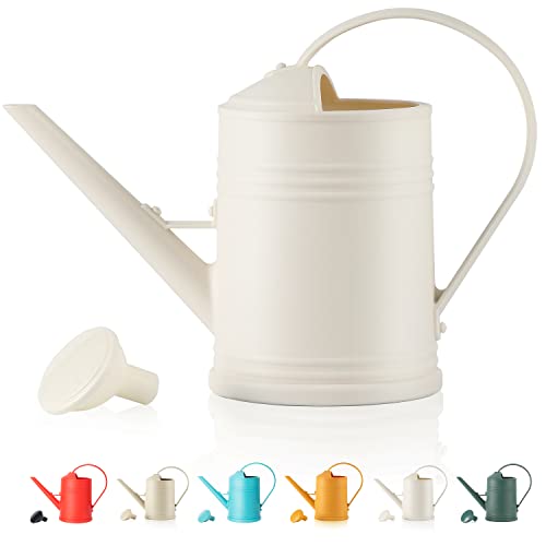 Plastic Indoor Watering Can with Sprinkler Head - 68 oz, 1/2 Gallon - color: White
