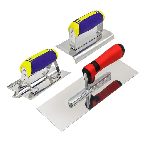 Stainless Steel Concrete Finishing Tools Set Trowel, Edger & Groover