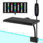 DOMICA Clip On Aquarium Light with Timer for 3 to 8 Gal Fish Tank (Dimmable Full Spectrum LED) USB Moving Lamp for Open Terrarium (Adapter NOT Included), Black, DM-USBLIGHT+T02