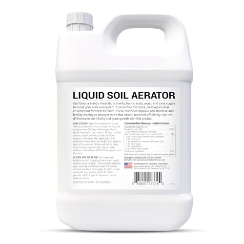 Covington Liquid Lawn Aerator (1 Gallon) – Soil Conditioner & Softener for Lawns & Gardens – Loosens Clay & Compacted Soil for Better Water & Nutrient Absorption – Liquid Aeration Concentrate - size: 1 Gallon