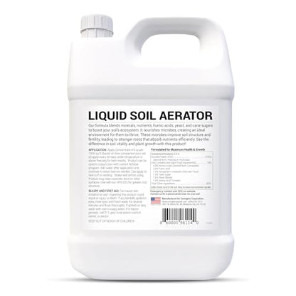 Covington Liquid Lawn Aerator (1 Gallon) – Soil Conditioner & Softener for Lawns & Gardens – Loosens Clay & Compacted Soil for Better Water & Nutrient Absorption – Liquid Aeration Concentrate - size: 1 Gallon
