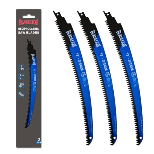12 Inch Japanese Teeth Reciprocating Saw Blades 3-Piece - size: 12Inch-3PC
