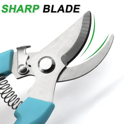 Garden Flower Shears, Blue Handle, 6.9 inches - style: Blue-1 Pcs