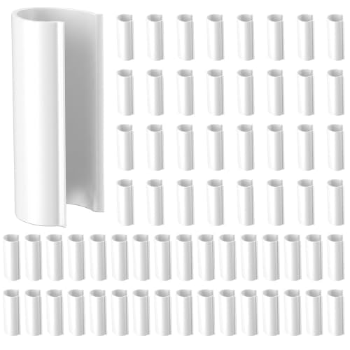 64 Pcs PVC Pipe Clips Greenhouse Clips for 3/4 Inch Greenhouses PVC Pipe, Row Covers, Pool Cover, Garden, Shelters, Bird Protection, 2.4 Inch Long (White) - size: 3/4 Inch
