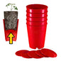 BudTrainer BudCups Nursery Pots for Seedlings, 16 Oz, Red, 5-Pack - color: Red