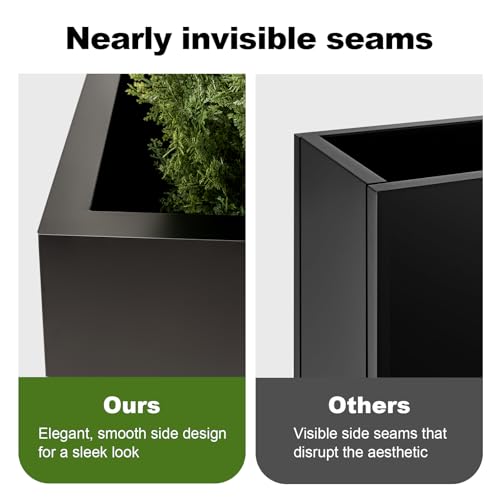 Metal Long Advanced Corrosion-Resistant Planter Box 16H 32W 10D in