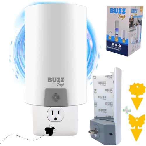 Fly Trap Indoor, Gnat Killer Indoor, Fly Traps Indoor for Home, Highly Effective UV Light, Flying Insect Trap, Flies, Fruit Flies, Gnats & Other Flying Insects1 Device + 4 Refills + 2 of Yellow Traps - style: 1 Device + 4 REFILLS