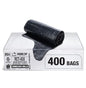 Aluf Plastics RCT-45X Star Sealed Coreless Rolls with E-Z Tie Flap Closure, 45 gal, Polyethylene, 40" x 46", Black (Pack of 400) - style: 45 Gal, 1.5 Mil Equiv, 400 Count