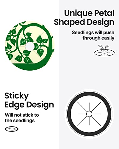 iDOO 102Pcs Seed Pot Labels Sticker, PVC Round Peel and Stick Hydroponic Garden Label, Plant Grow Basket Label