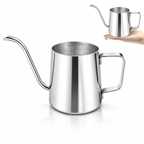 Small Watering Can for Indoor Plants, 12 oz Metal Mini Watering Can