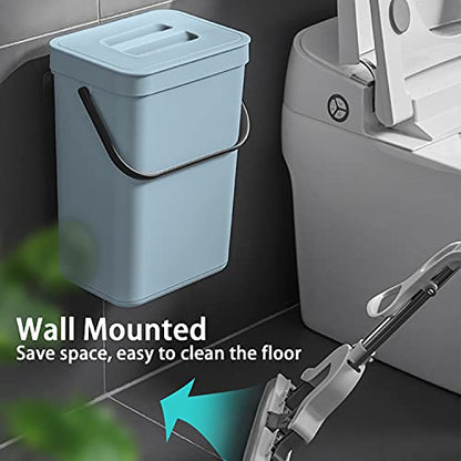 stonespace Compost Bin Kitchen, 3.2 Gallon Under Sink Trash Can, Blue - color: Blue, size: 12L/3.2GAL