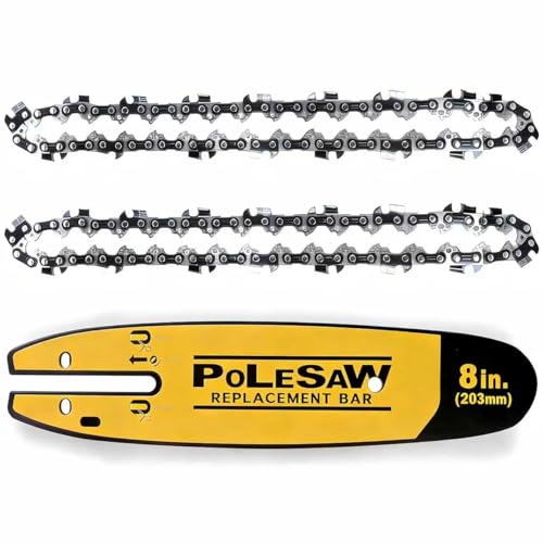 8inch DWZCSB8 Pole Saw Replace Bar and Chain Combo, Guide Bar DWZCSB8 - color: 1bar+2chain